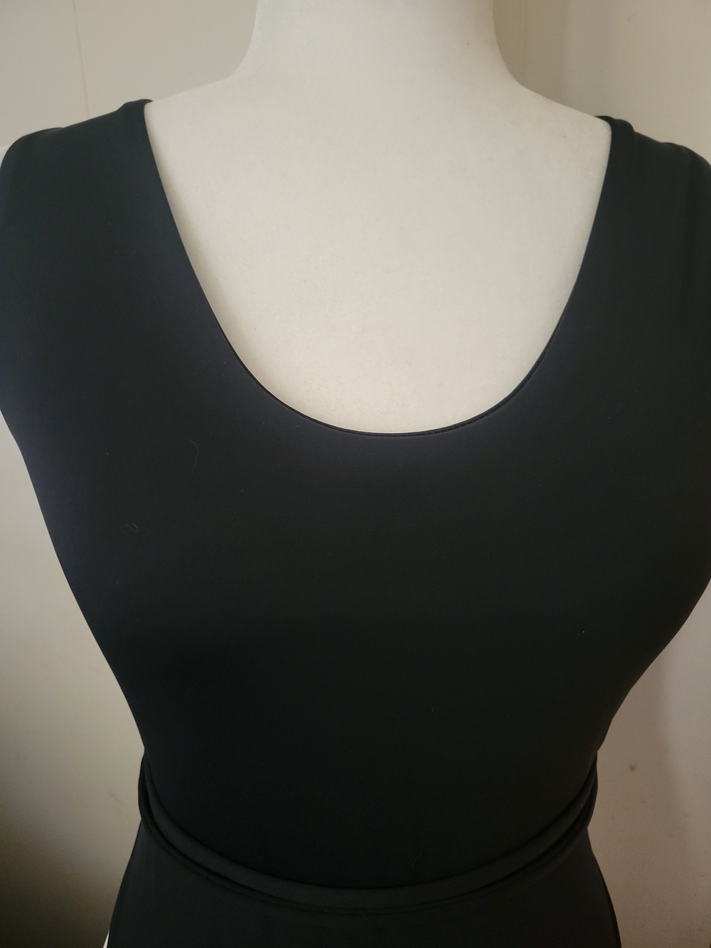 Classic Black One-Piece Swimsuit with Waist Detail - Picture 4 of 5